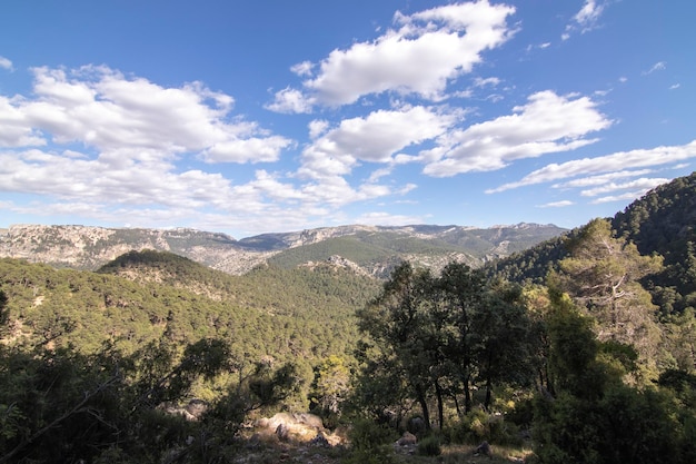 Trilhas com vistas maravilhosas da Sierra De Cazorla Espanha Conceito de turismo de natureza