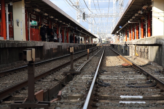 Trilhos da ferrovia japonesa