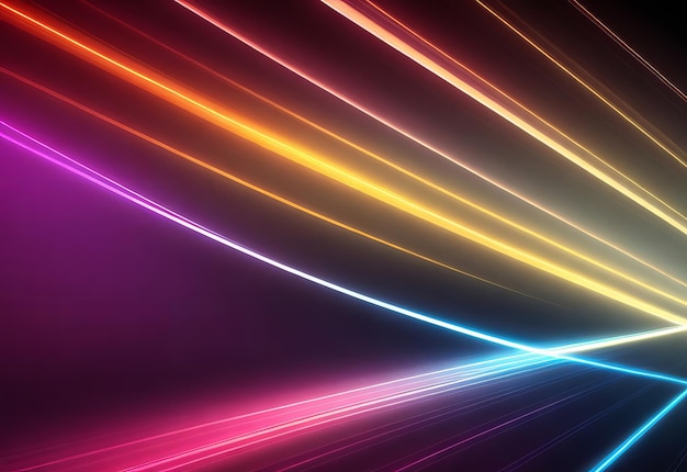 Trilhos de luz coloridos exposição longa efeito de desfoque de movimento ilustração vetorial