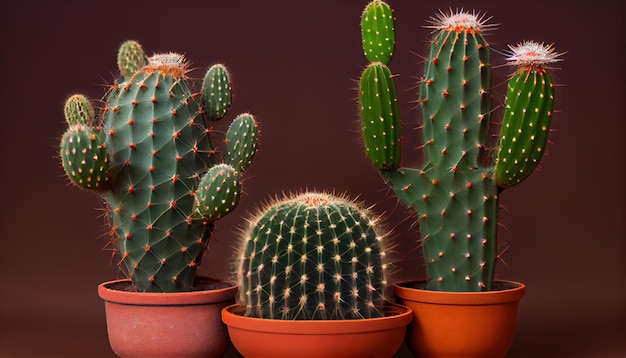 Trio de cactus fotografía profesional macro 1jpg