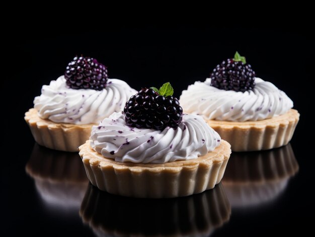 Un triple deleite en estos exquisitos pasteles de crema de morango