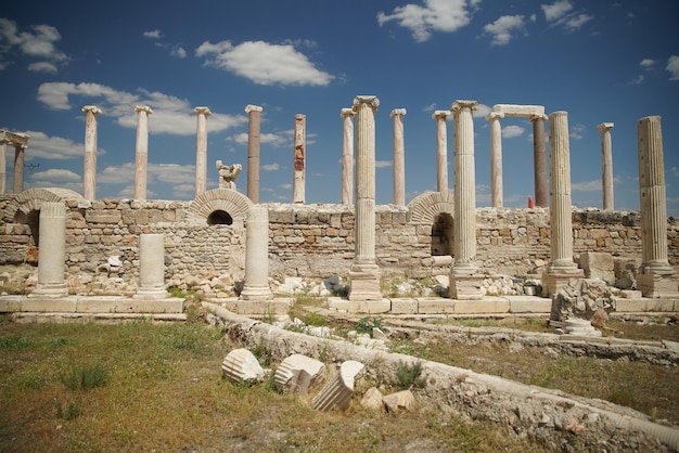 Tripolis en la ciudad antigua del meandro en Denizli Turkiye