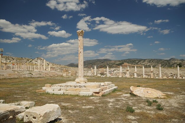 Tripolis na antiga cidade meandro em Denizli Turkiye