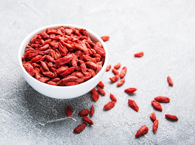 Trockene rote Goji-Beeren