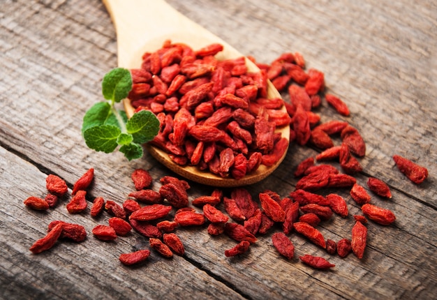 Trockene rote Goji-Beeren