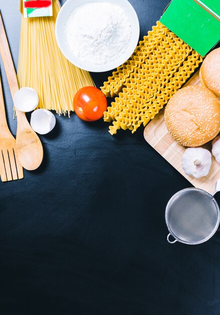 Trockene Teigwarenspaghettis mit Bestandteil