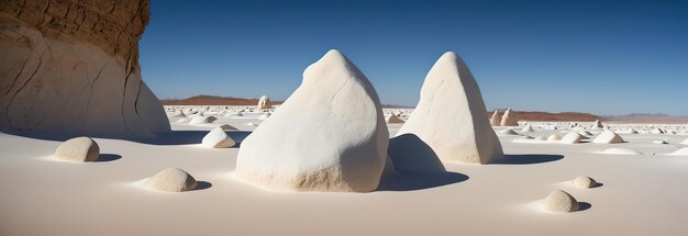 Trockene Wüstenlandschaft Heißer lebloser Sand Generative KI