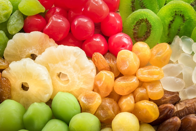 Trockenfrüchte und nahrungsmittelerhaltung dehydriert, konservierte trockene früchte für das essen gesund