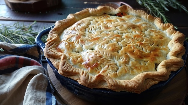 Tröstender Kohl- und Rindfleischkuchen