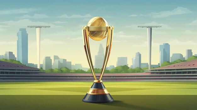 Trofeo de la Copa Mundial de Cricket Ai generativo