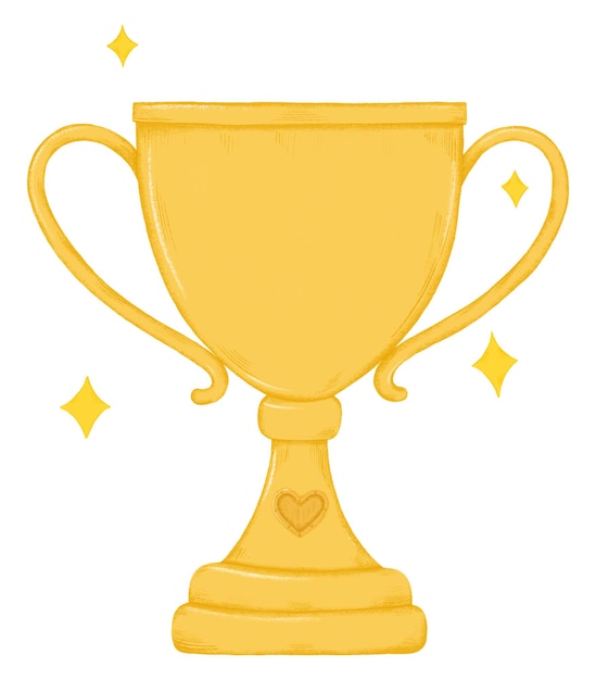 Trofeo de oro pegatina de premio png fondo transparente