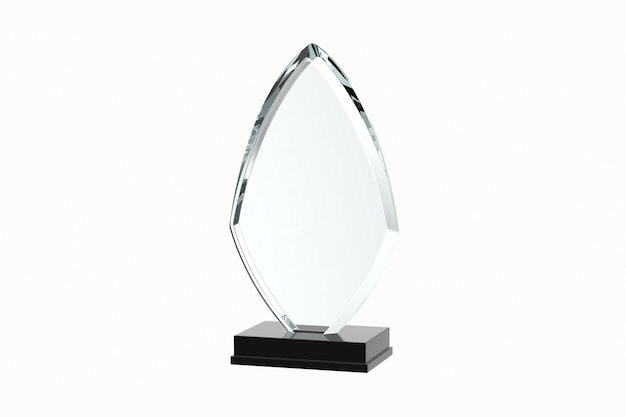 El Trofeo del Premio Flame Glass está aislado.