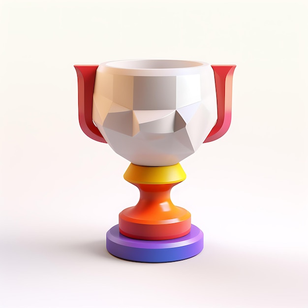 El trofeo de renderización elegante en 3D