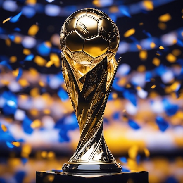 Troféu da Copa do Mundo FIFA contra um fundo branco isolado