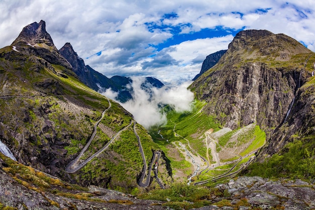 Troll Road Lookout Aussichtsplattform Aussichtspunkt schöne Natur Norwegen.