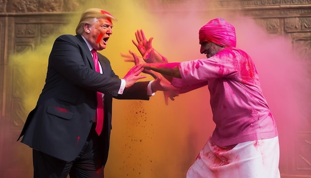 La trompeta jugando al holi