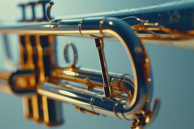 Foto trompete blasinstrument für musik, jazz und blues