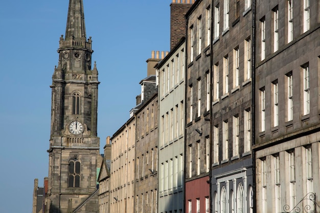 Tron Kirk Kirche und Royal Mile Street in Edinburgh, Schottland