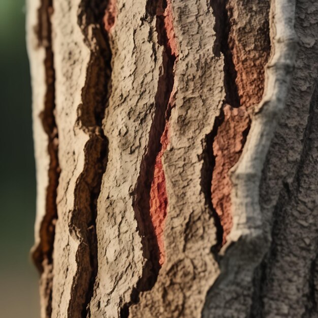 Foto un tronco de árbol con una mancha rosa en él