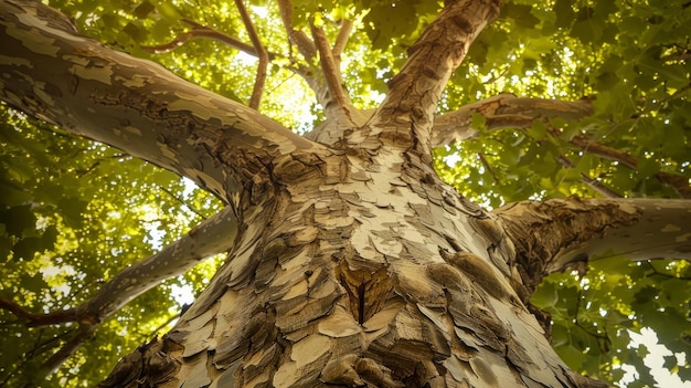 El tronco del árbol de Populus