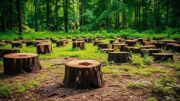 Foto el tronco en el bosque el fondo de la naturaleza un hermoso paisaje de verano