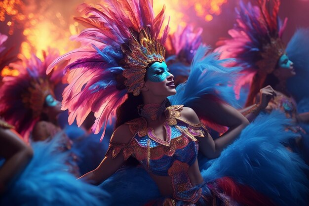 Foto tropas de danza tradicional brasileña en colorido fe 00102 02