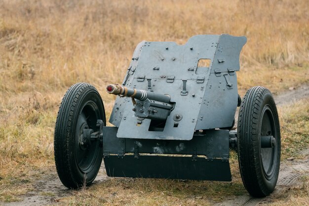 Foto tropas de canhão pak-36 wehrmacht