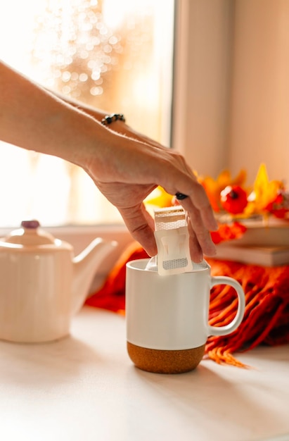 Tropfkaffeebeutel, Herbstkomposition