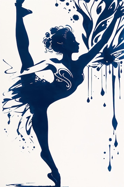 Foto tropfkunst eines balletttänzers