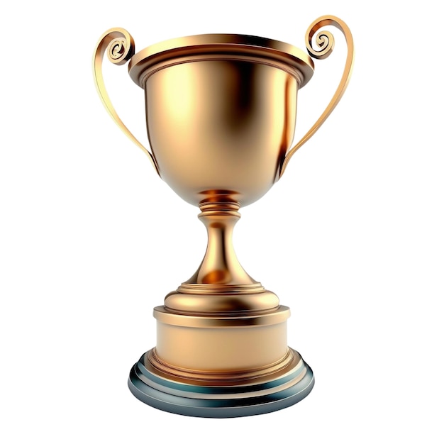 Trophäenbecher auf weißem Hintergrund