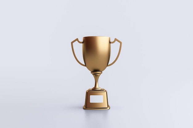 Trophäenbecher auf weißem Hintergrund