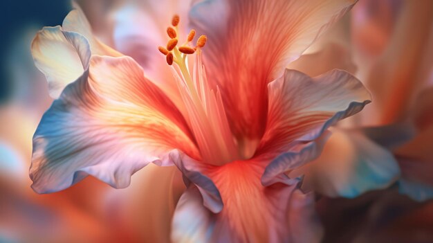 Trópicos Enigmáticos Uma pintura digital hiperrealista de uma flor