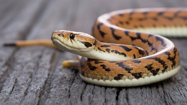 Tropidolaemus wagleri cobra close-up em fundo branco cobra víbora isolada em fundo branco