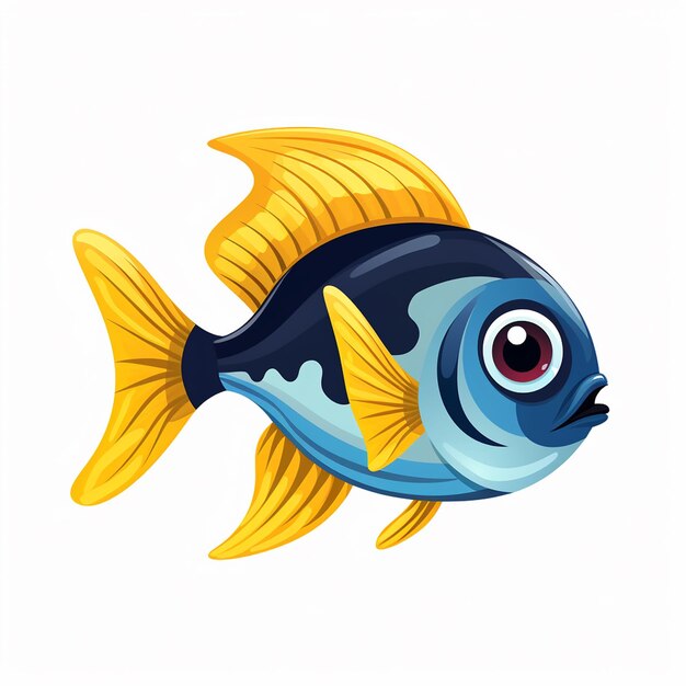 Foto tropische fische schwimmen im aquarium clipart