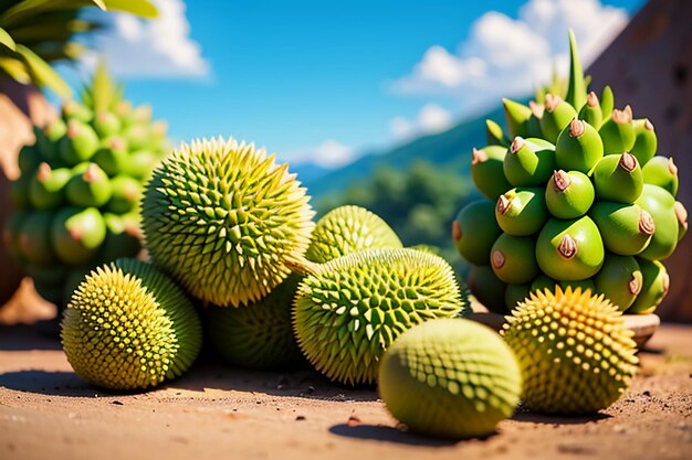 Tropische Früchte Durian köstliche ausländische importierte Früchte teure Durian Tapeten Hintergrund