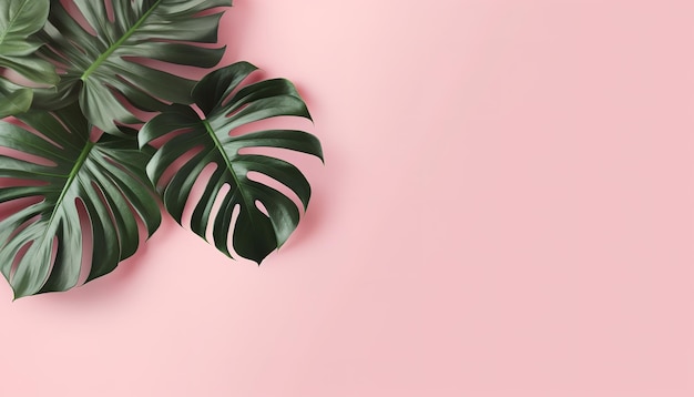 Tropische Monstera-Blattbanner