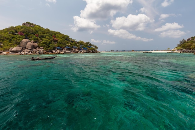 Tropische Paradiesinsel Nang Yuan-Insel oder Koh Nang Yuan-Insel der Insel Koh Tao in Thailand