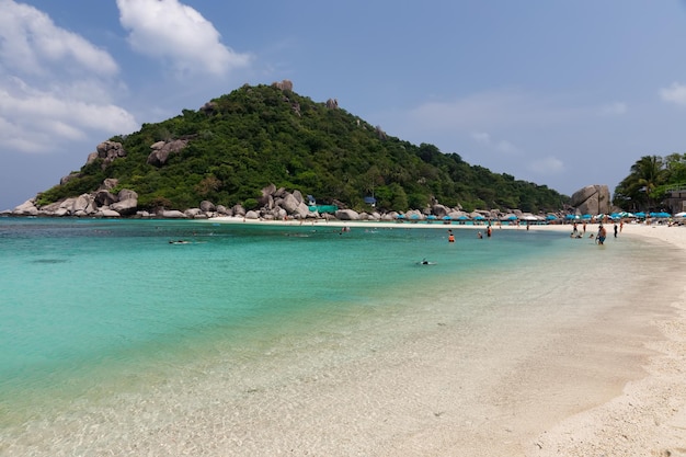 Foto tropische paradiesinsel nang yuan-insel oder koh nang yuan-insel der insel koh tao in thailand