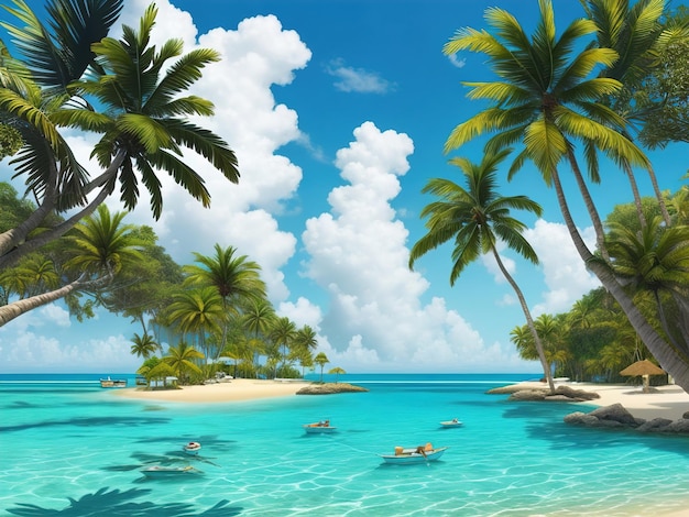 Foto tropische paradiesinsel