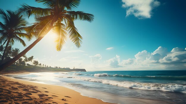 tropische Playa mit einem blauen Himmel