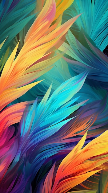 Tropische Symphonie Mehrfarbige Abstrakte Natur-Hintergrund