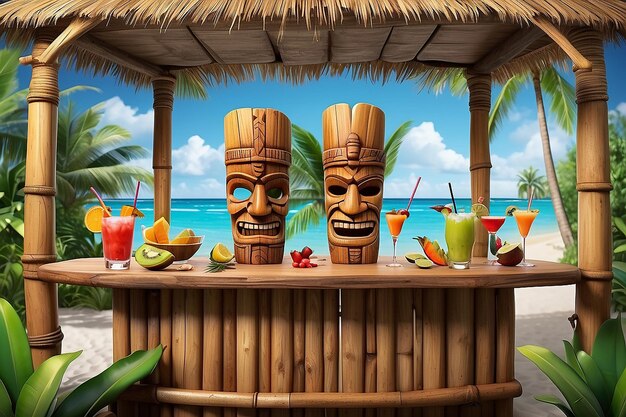 Tropische Tiki-Bar-Bild