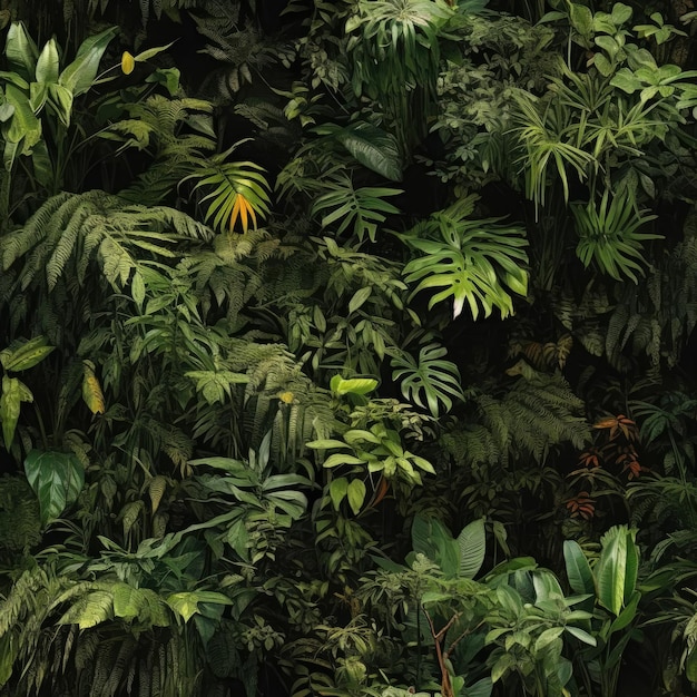 Tropischer Dschungel mit nahtloser Textur