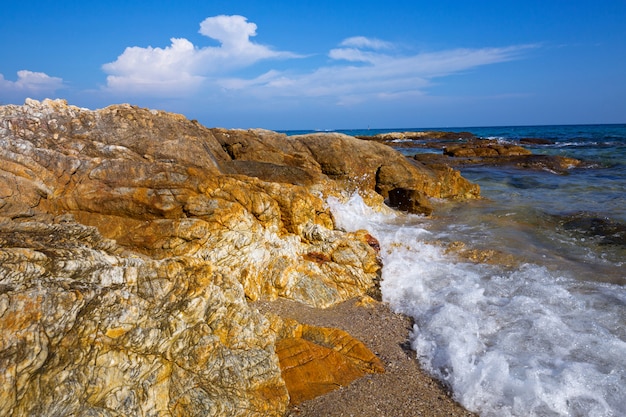 Tropischer Felsstrand