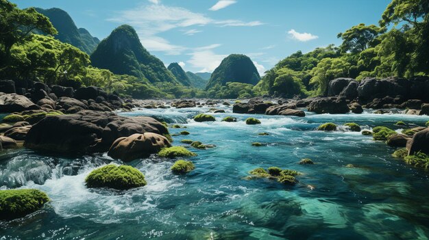 tropischer Hintergrund HD 8K Wallpaper Stock Fotobild