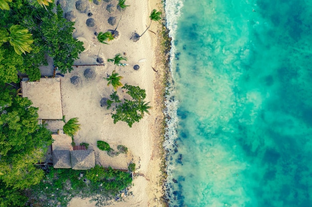 Foto tropischer karibischer strand