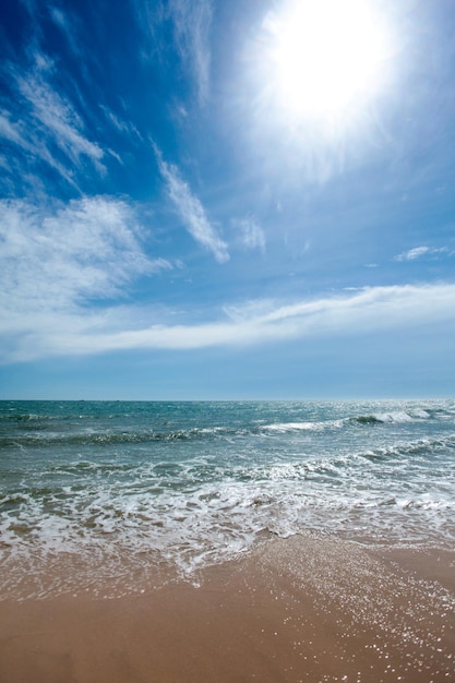 Tropischer Ozean der Schönheit und erstaunlicher Sandstrand