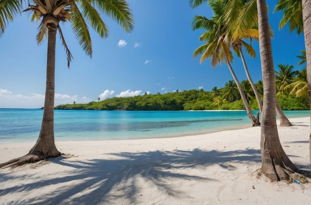 Tropischer Strand mit klarem, türkisfarbenem Wasser