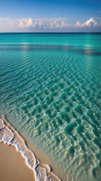 Foto tropischer strandwasser-hintergrundbrunnen im ozean