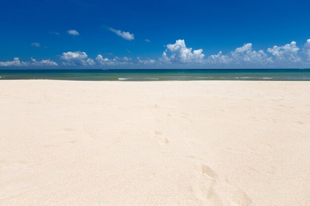 Tropisches Meer unter blauem Himmel. Meereslandschaft.